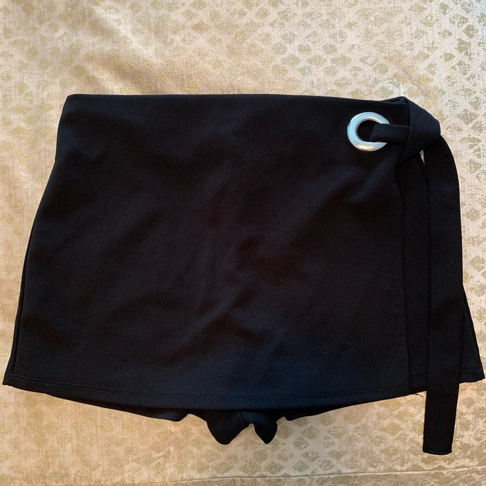 Black envelope skirt